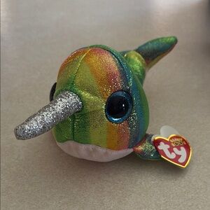 Ty Rainbow Narwhal Plush